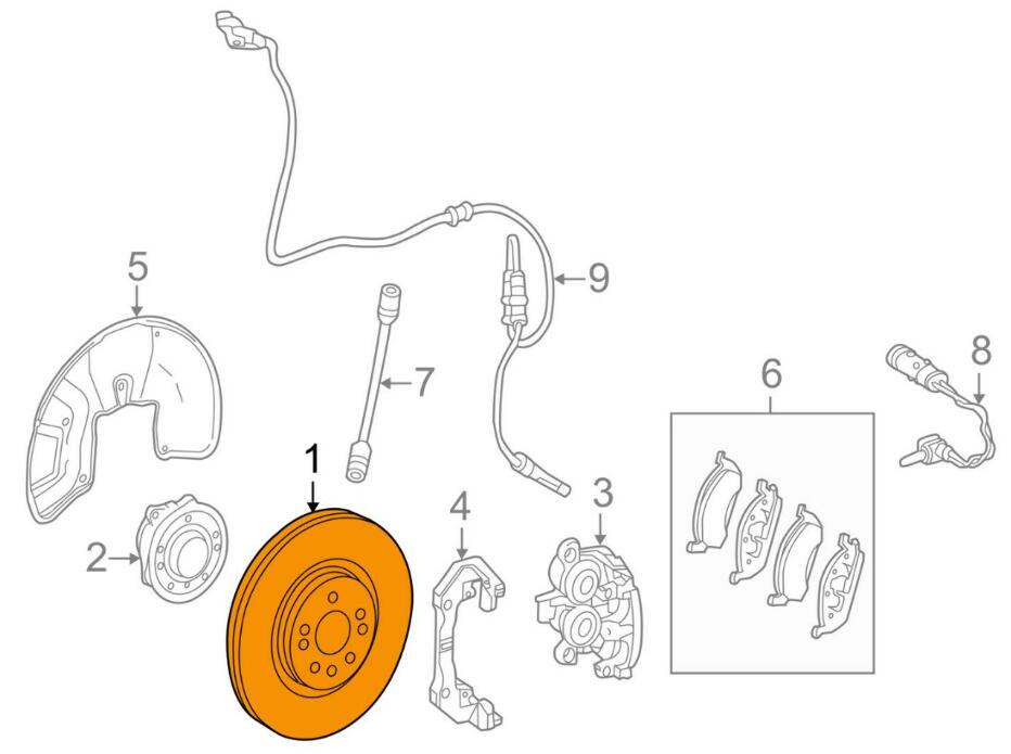 Mercedes Disc Brake Rotor - Front